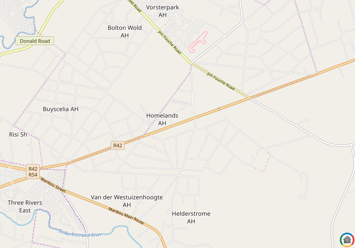 Map location of Mooilande AH